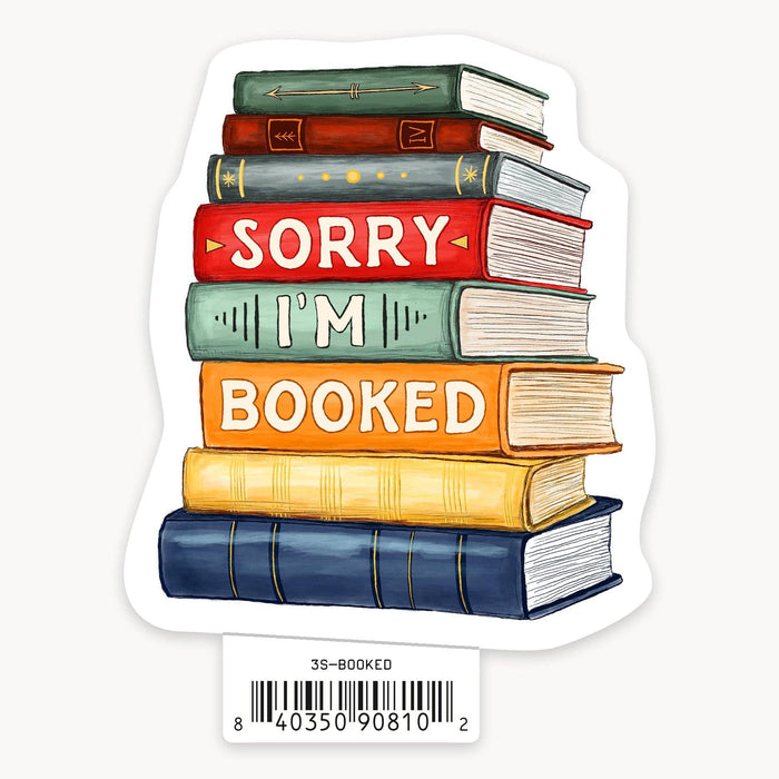 Booked - 3" Art Sticker: No Barcode