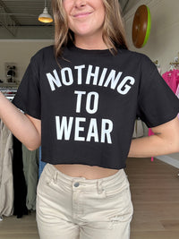 Nothing To Wear Crop Top in Black
