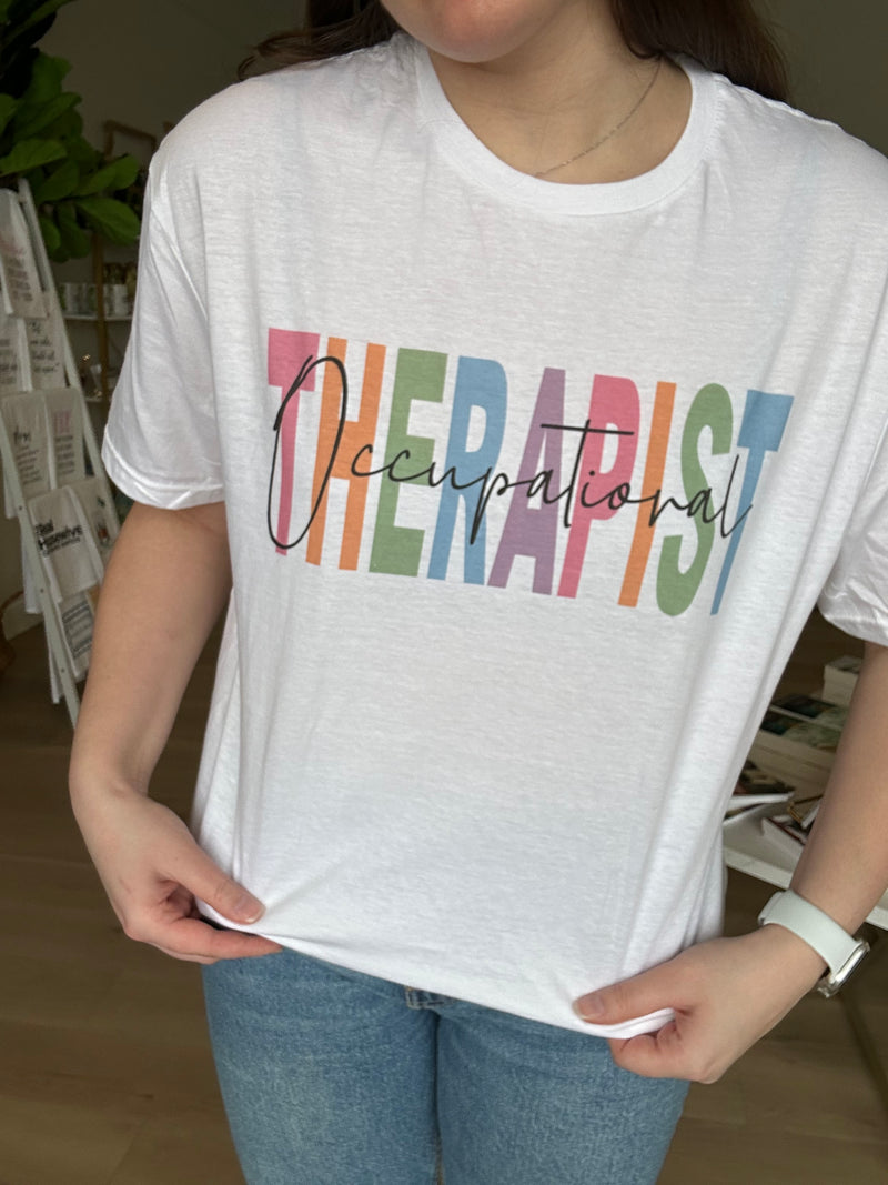 Occupational Therapist Tee in White