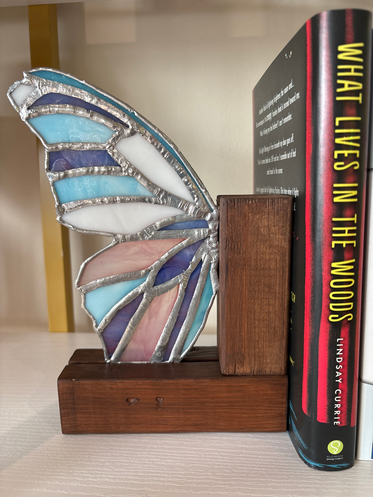CMI Stained Glass Butterfly Wing Bookends