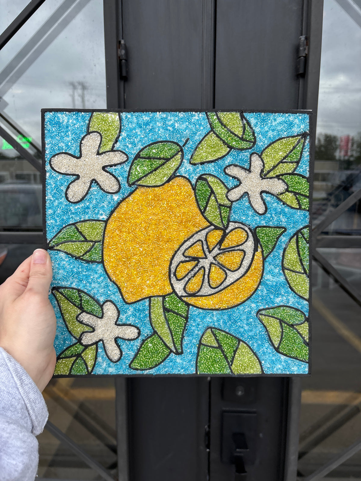 CMI Beaded Lemon Art