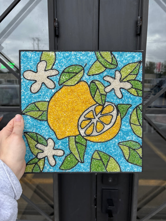 CMI Beaded Lemon Art