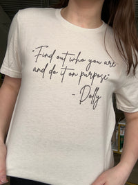 Dolly Parton Quote Tee in Heather Dust