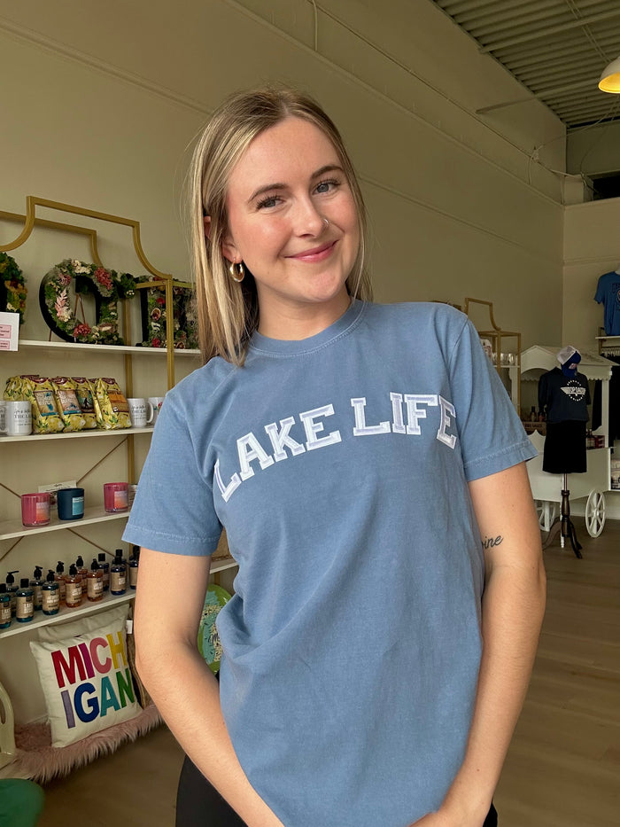 Lake Life Tee in Blue