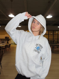 Sundays Are Better In Detroit Graphic Hoodie in Gray