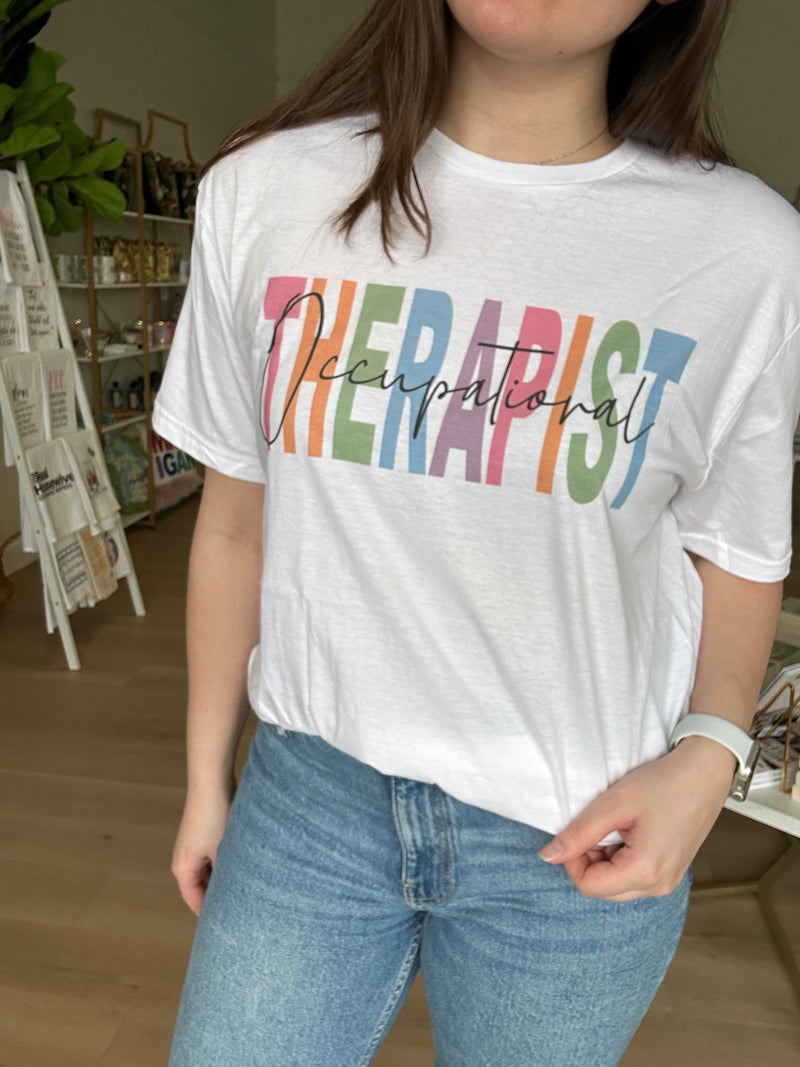 Occupational Therapist Tee in White