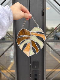 CMI Hanging Stained Glass Leaf