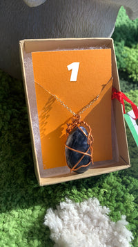 CMI handmade wire wrapped stone pendant