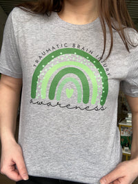 TBI Awareness T-Shirt in Heather Grey