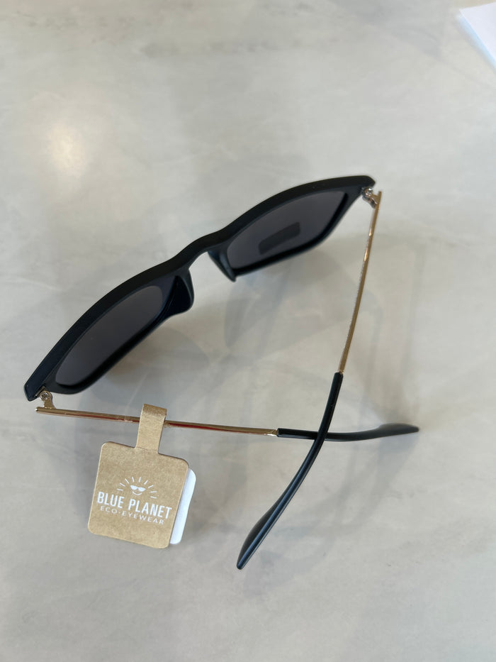 Matte Black + Gold Polarized Lens