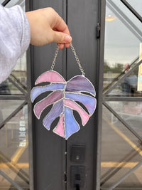 CMI Hanging Stained Glass Leaf