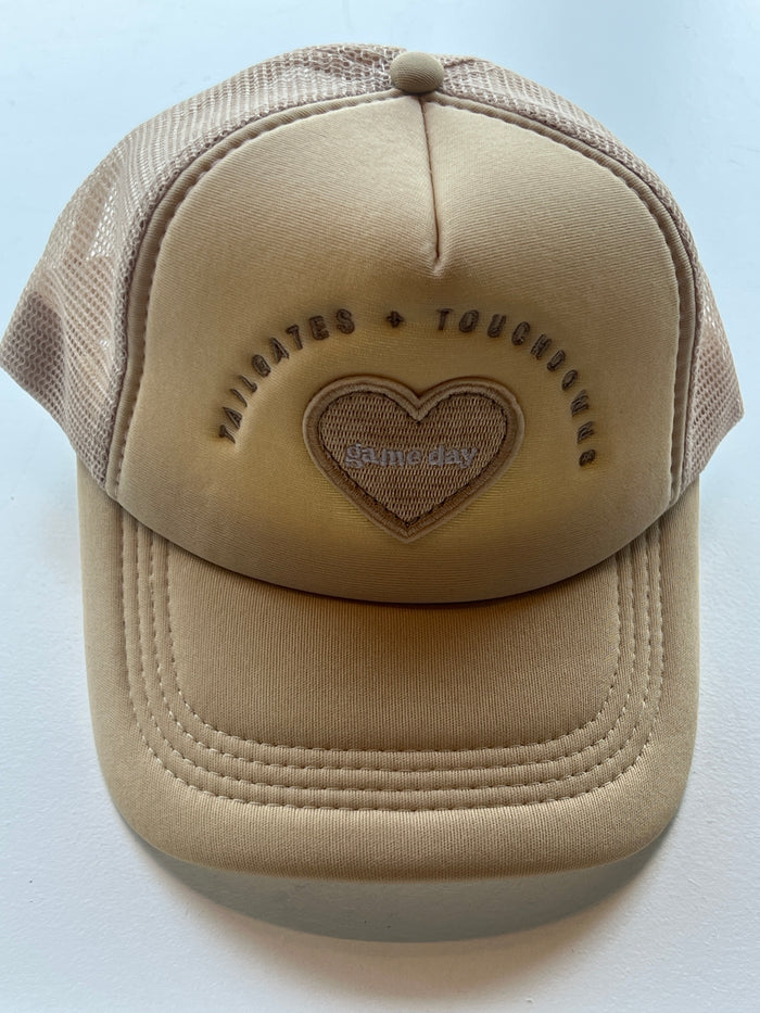 Tan Game Day Trucker Hat - Tan