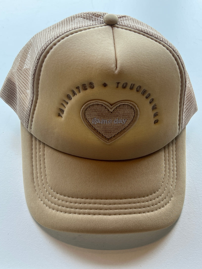 Tan Game Day Trucker Hat - Tan
