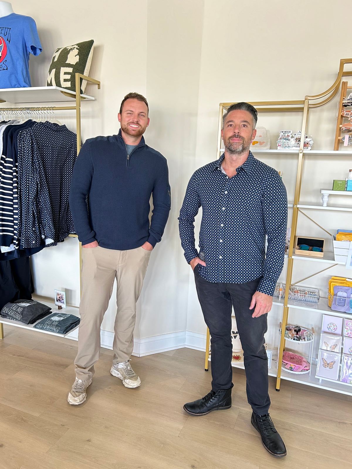 Navy Men's Quarter Zip Up Mock Turtle Neck Sweater