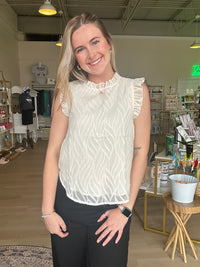 Ready To Ruffle Blouse in Cream
