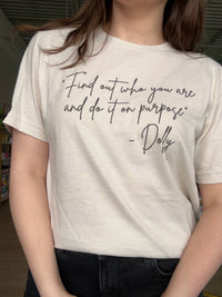 Dolly Parton Quote Tee in Heather Dust