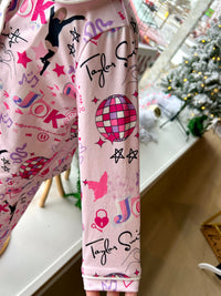 Swiftie Youth Pajamas in Pink and Purple