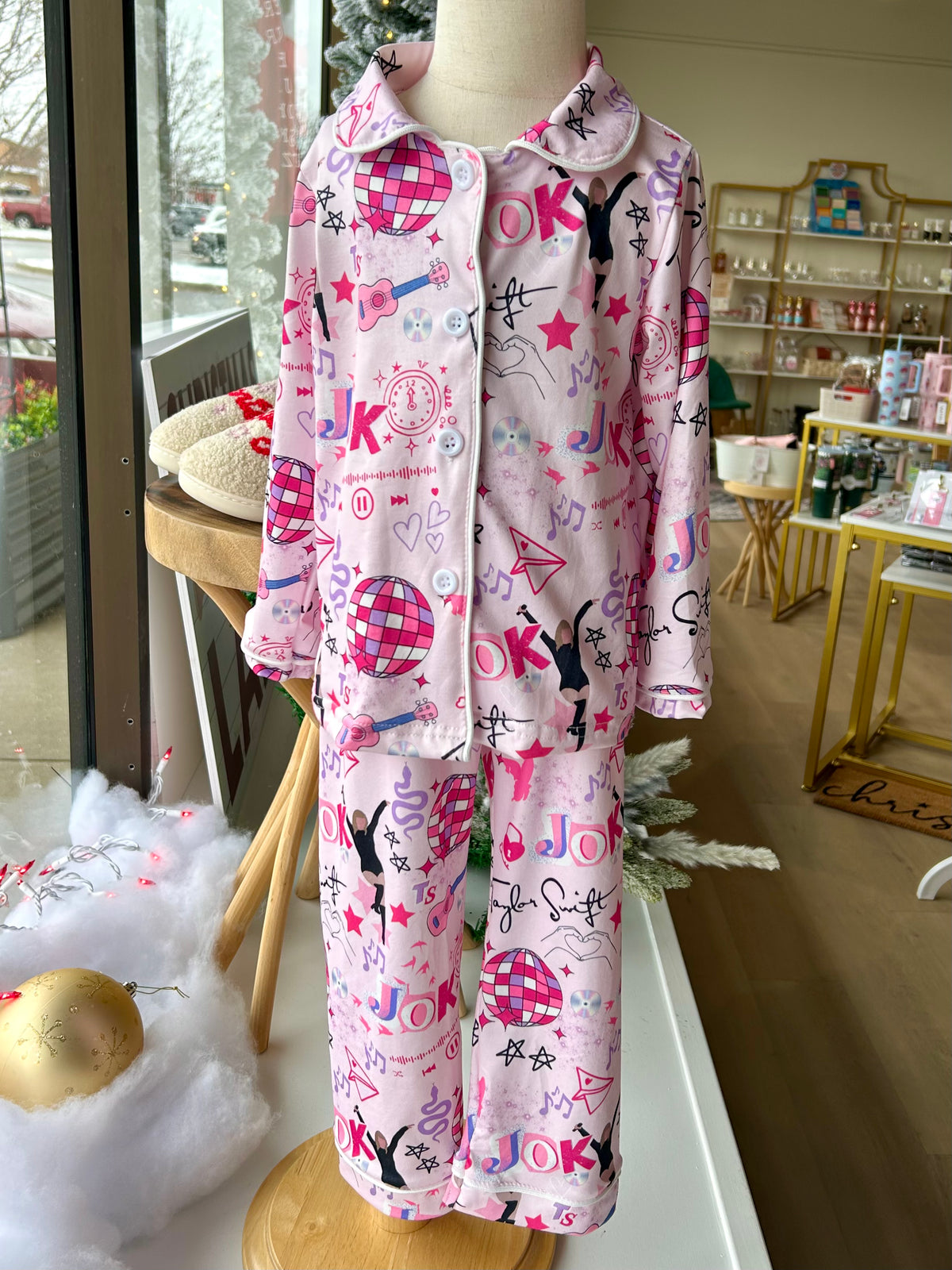 Swiftie Youth Pajamas in Pink and Purple