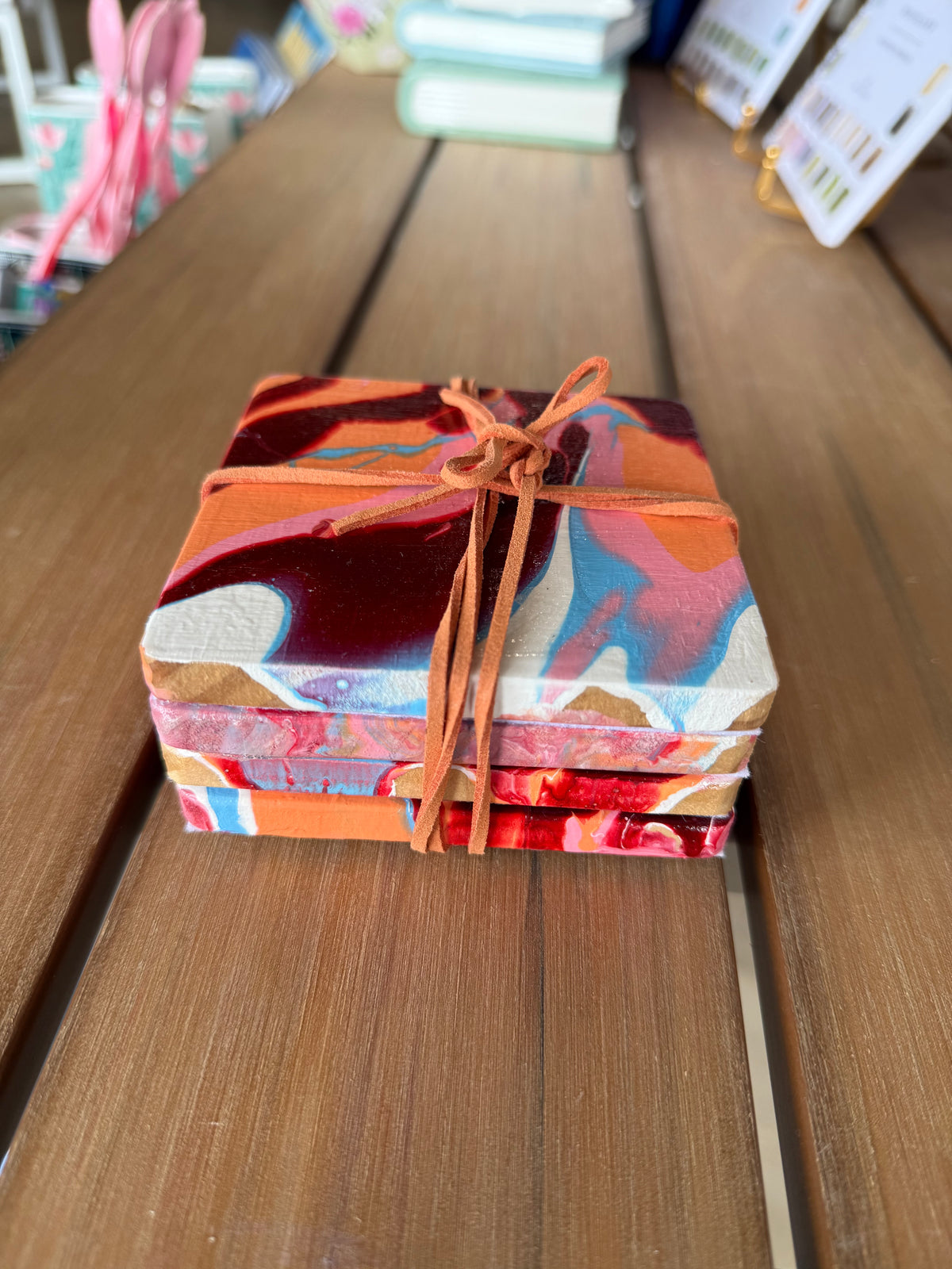 Hand Poured Wooden Coasters