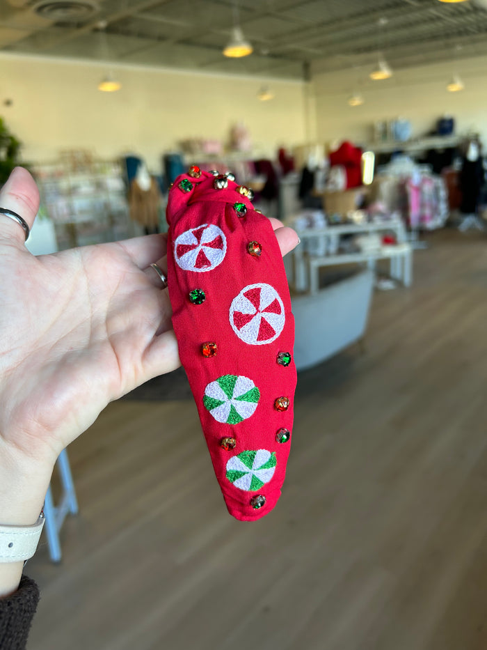 Peppermint Fun Beaded Headband