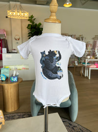 Blue Beary & Baby Michigan Onesie