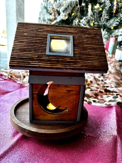 CommuniCare Lighted Wooden Birdhouse