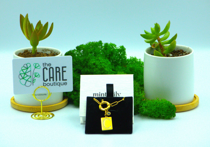 C Initial Necklace with Paperclip Chain: 18k Gold Plated
