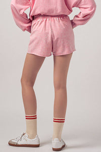 Vintage Wash Shorts in Pink