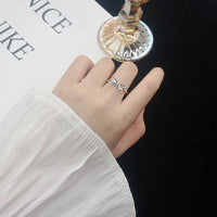 Bow Tie Stacking Ring in Silver
