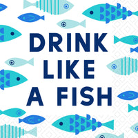 Like A Fish Cocktail Napkin
