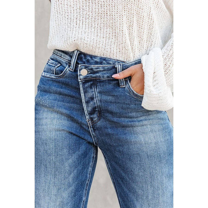Urban Washed Out Straight Blue Denim Jeans