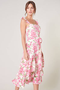 Guayana Ruffle Tiered Midi Dress
