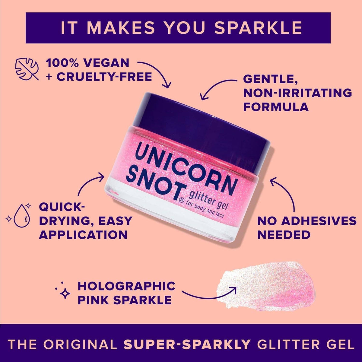 Glitter Gel | Flamingo-Pink | Body Glitter