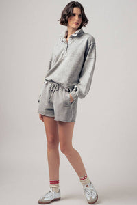 Vintage Wash Shorts in Grey