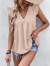 Just Flow With It Tank Top in Tan