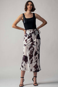 Ribbed Knit Tank Top with Buckle Strap in Black