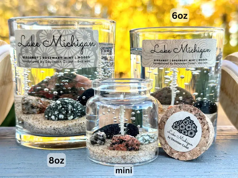 Lake Michigan Beach Gel Candle – Large 8oz Wax