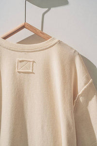 Distressed American Flag Tee in Ivory