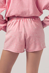 Vintage Wash Shorts in Pink