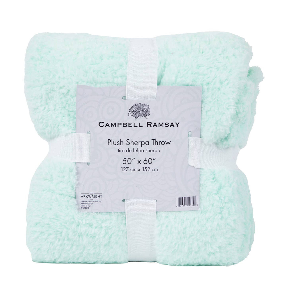 Solid Color Sherpa Throw Blanket