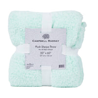 Solid Color Sherpa Throw Blanket