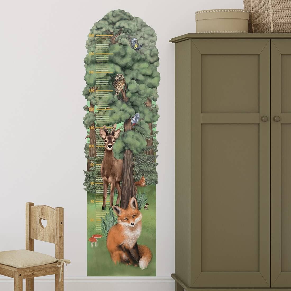Forest Wall Sticker & Kid’s Growth Chart (cm)