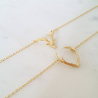 Antler Necklace: Gold