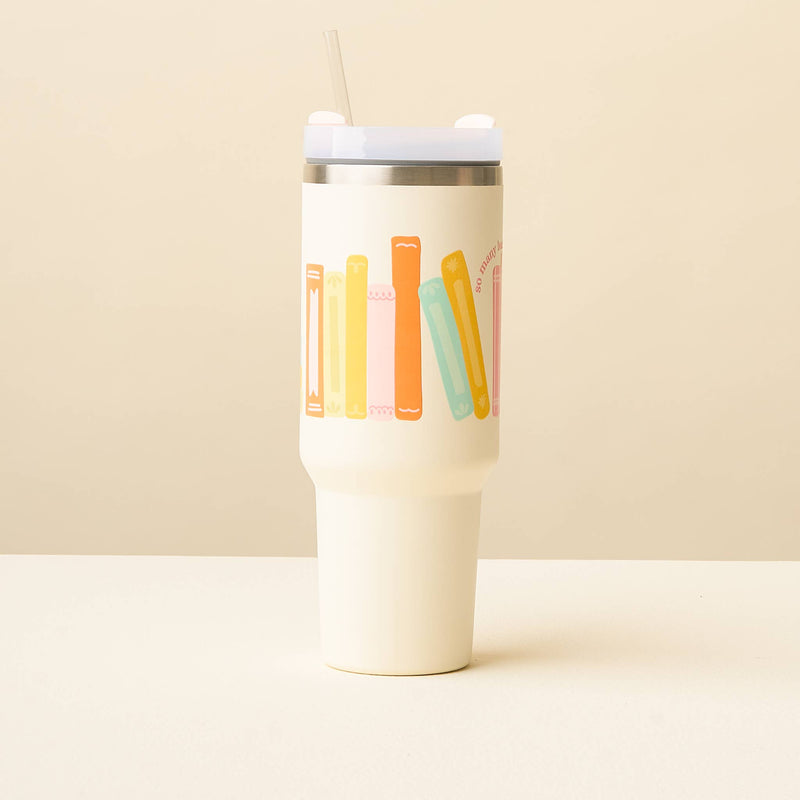 So Many Books 40 oz Tumbler