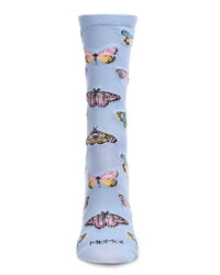 Butterfly Crew Socks in Blue