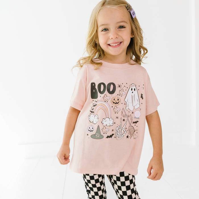 Spooky Boo T-Shirt in Peach
