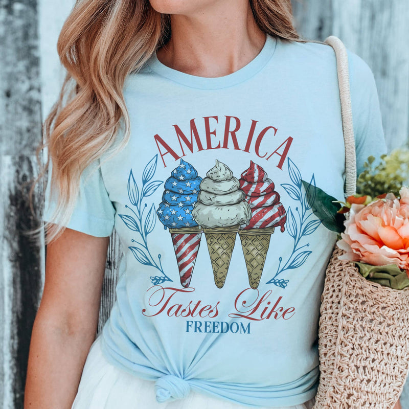 America Tastes Like Freedom Tee in White