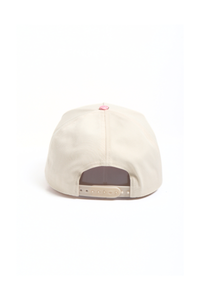 SAVE WATER DRINK CHAMPAGNE embroidered tweed brim cap: Beige