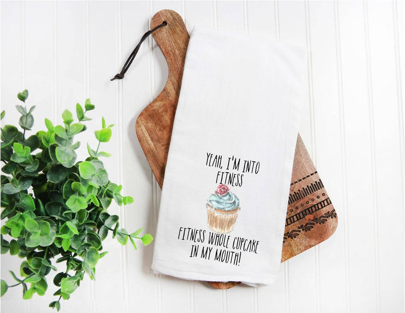 Yeah I'm Into Fitness Tea Towel
