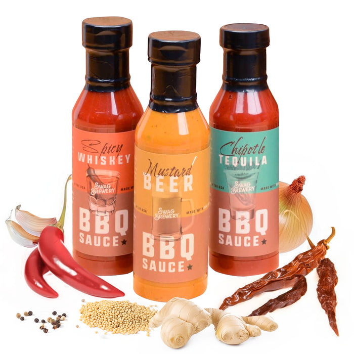 Booze-Infused BBQ Sauce 3 Bottle Gift Set